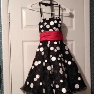 Jovani black and white short dress